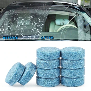10шт Ефервесцентни таблетки за чистачки на предното стъкло на превозното средство за Land Rover RANGE Rover LR4 Discovery Velar Evoque SVR