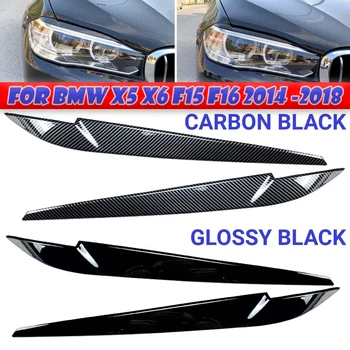 2 елемента За BMW X5 X6 F15 F16 2014-2020 Предната Светлина на Веждите, Клепачите Етикети Главоболие Фенер Светлина Украса Украса Стикер