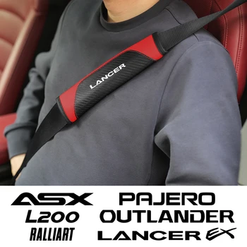2 елемента Кола на Раменната Калъф Тампон За Колан Колан вътрешността на Колата Аксесоари За Mitsubishi Lancer Pajero, Outlander L200 Ralliart ASX