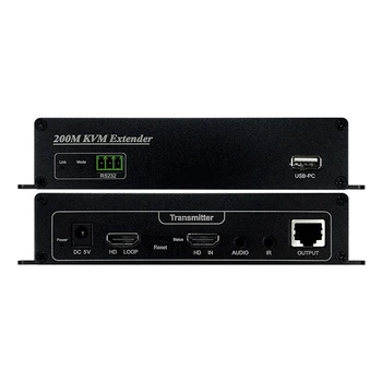 200M HD 1004K KVM Мрежа Удължител Чрез Cat6 Rj-45 Ethernet порт За Мишка Клавиатура на Местните Излизане PS4 PC TV
