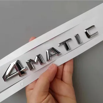 2015 3D шрифт Хромирана емблема SharpLetters 4Matic, ABS за Mercedes Benz A C E S GLA GLC GLE CLA В багажника на колата си Плакат с логото на Стикер