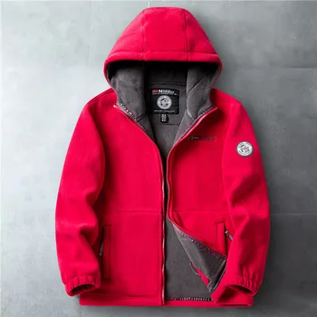 2024 Нова зимна топла руното яке с качулка и джоб, висококачествен дизайн, топли ежедневни яке Norway Polar непромокаемое палта, връхни дрехи