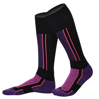 5 Чифта ски чорапи от дебели памучни Спортни Сноуборд Колоездене, Ски Футболни чорапи-Мъжки, Дамски Чорапи за джогинг разходки Ски чорапи