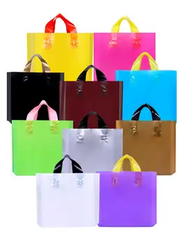 500 бр./много Модерни Пластмасови Пазарски Чанти с Логото на Поръчка с Дръжка, Пластмасов Опаковъчен Пакет за опаковане