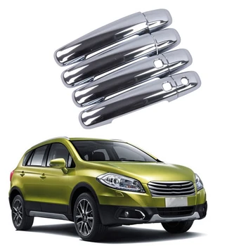 8 бр./компл. Автомобилни ABS Хромирани дръжки на вратите на автомобила, облицовка на вратите дръжки за Suzuki S-CROSS SX4 2014-2021, автомобилен стайлинг