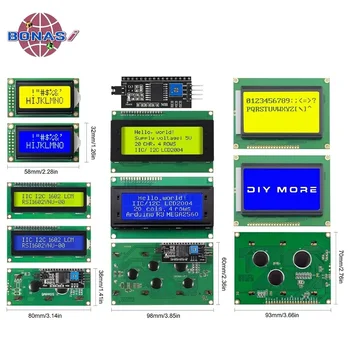 LCD Модул LCD1602A 2004A 12864B 0802 16x2 20x4 Знаков LCD дисплей PCF8574 IIC I2C Интерфейс HD44780 Контролер за Arduino