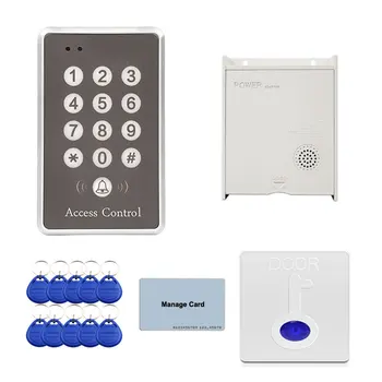 Безжична система за контрол на достъп за RFID клавиатура Клавиатура с парола + захранване + Електрическа брава + За офиса/ дома