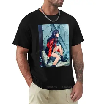 в памучна мъжка тениска брандираната тениска EVA Misato, спортни ризи, естетична дрехи, мъжки ризи с графичен дизайн, големи и по-висока