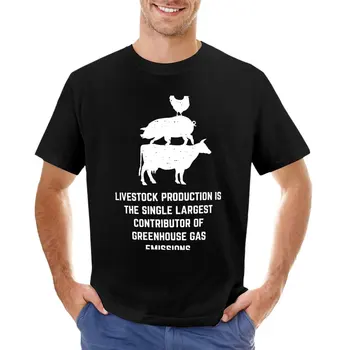 Емисиите на парникови газове в животновъдството #fridaysforfuture Тениска смешно Мъжки тениски
