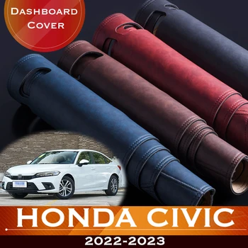 За Honda Civic 11 2022-2023 Таблото на автомобила, избегающая за осветление на таблото платформа, корица на маса, кожена противоскользящий черга, килим на арматурното табло