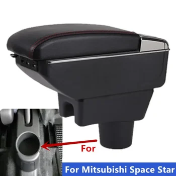За Mitsubishi Attrage Mirage Скоростна Подлакътник за Mitsubishi Mirage Space Star 2014-2022 Централна Кутия За Съхранение Подлакътник USB Аксесоари