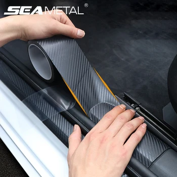 Защитни стикери на вратата на колата SEAMETAL, защита от надраскване, нано-лента, Защитно фолио за праг на багажника, защита от scuffs, ръбовете на вратите, ивици от сблъсъци