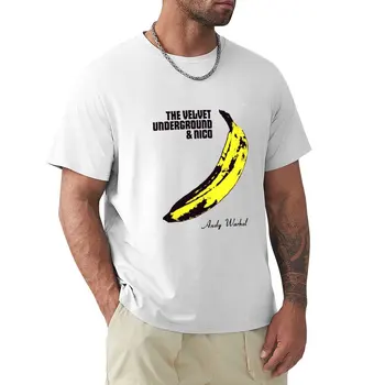 Известният тениска с банан дизайн Andy ' s the Velvet Underground от Анди Уорхол, потници в големи размери, тениски в тежка категория, тениски за мъже, памук