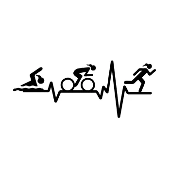 Линия LHEART BEAT За триатлон, плуване, джогинг, велосипеди, превозни средства, слънцезащитни кремове и непромокаеми стикери за мотори, PVC стикери