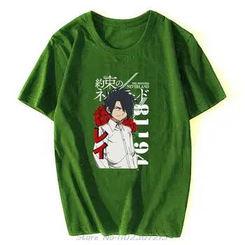 Мъжка тениска The Promise Neverland Ray, Памучни тениски с къс ръкав, Модна Дизайнерска тениска Manga No Yakusoku Neverland Тениска