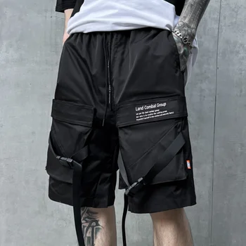Мъжки къси панталони от Ежедневните Свободни Спортни панталони Мъжки Тела 2023 Нови Летни Модни Плажни панталони-Бермуди Висококачествени къси Панталони марка на Men