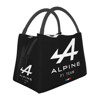 Мъжките Чанти за обяд с логото на Alpine F1 Team, Изолиран Хладилник, Преносим Холщовая чанта за пикник чанта за хранене