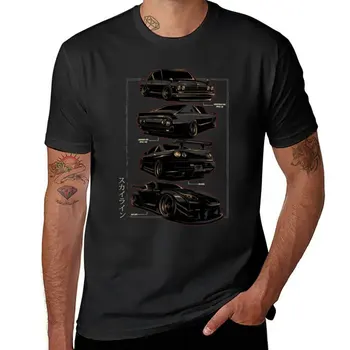 Нова тениска Gtr Skyline GTR Generations, великолепна тениска, забавна тениска, къси мъжки тениски