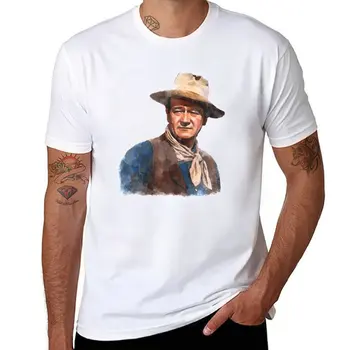 Нова тениска с акварел John Wayne The Duke, тениски по поръчка, мъжки ризи с графичен дизайн.