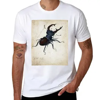 Нова тениска с бръмбар-елен Албрехт Дюрер, празни тениски, мъжки тениски с къс ръкав