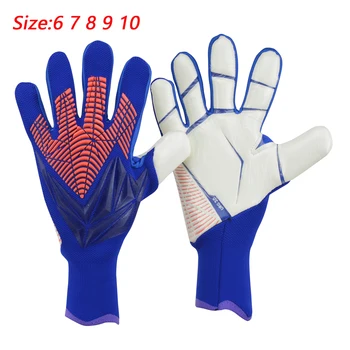 Нови латекс футболни вратарские ръкавици Удебелена футболна професионална защита на Възрастни и юношеските вратарские футболни ръкавици вратарские