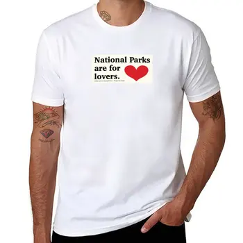 Нови Национални паркове за влюбени стикер, тениска плюс размер тениски индивидуални тениски Мъжки памучен тениска
