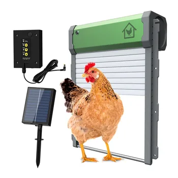 Пилешки вратата на достъпа на слънчева енергия, Фотоелектричния основната, с дистанционно управление, Интелигентни клетки за домашни любимци, Автоматично сгъваеми врати за вратата на плевнята