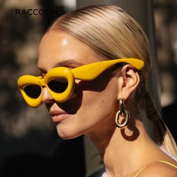 По-евтина версия Y2K Завишени Слънчеви очила Дамски Реколтата, Хип-хоп, пънк Секси Слънчеви очила с Червени устни Мъжки Луксозни Маркови Дизайнерски Модни нюанси