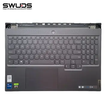 Подходящ за лаптоп Lenovo Y9000K R9000K 2021, Калъф за горната част на Дланта, Нова Английска клавиатура с подсветка, Тъчпад AM1ZU000100