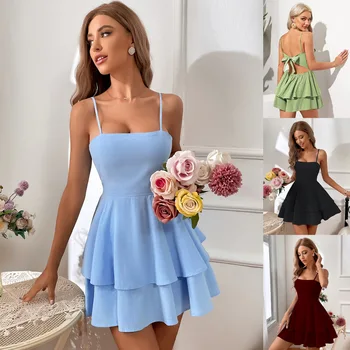 Рокли-поли за жени 2023, Лятна рокля Y2k, Отгоре дамски рокли, лятна разпродажба, нов продукт в рокли, топ за жени, секси бяла рокля