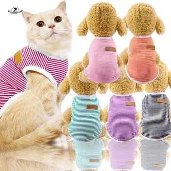 Скъпа Шарени Котешка Жилетка-риза Класически Дрехи за домашни любимци Ropa Para Гато Katten Kleding на Kremi Giyim Cats Clothing for Pets Outfit