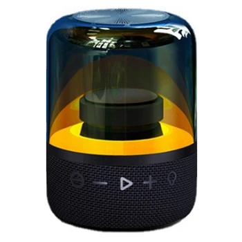 Слушалка Bluetooth 5.2 Стъклен слушалка Bluetooth с ярка подсветка, мини-субуфер с ярка подсветка, Bluetooth говорител