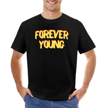 Тениска Forever young, бързосъхнеща тениска, тениски с аниме, тениски с графичен дизайн, мъжки ризи с графичен дизайн, комплект