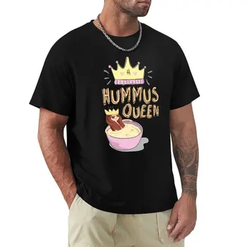 Тениска Hummus Queen, тениски по поръчка, тениски с графичен дизайн, мъжки ризи с дълъг ръкав