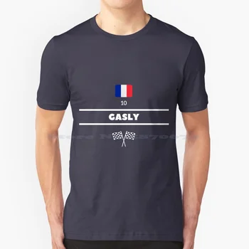 Тениска Pierre Gasly Collection 100% памук Тениска Pierre Gasly Gasly Gasly Racing France Motor Racing Grand Prix