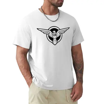 Тениска SSR (черен цвят), летен топ с графики, мъжки ризи оверсайз, стилни ежедневни тениски