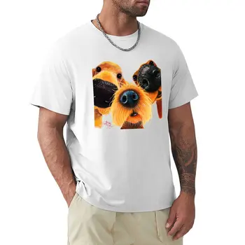 Тениска с принтом любопитни кучета 