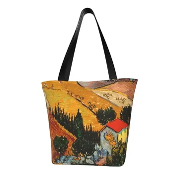 Чанта за пазаруване в стила на Винсент Ван Гог с инфинити принтом, эстетичные чанти, тъканно офис чанта, дамска плажна чанта с принтом
